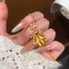 K real gold electroplated zircon flower bow necklace retro elegant temperament collarbone chain light luxury niche jewelry