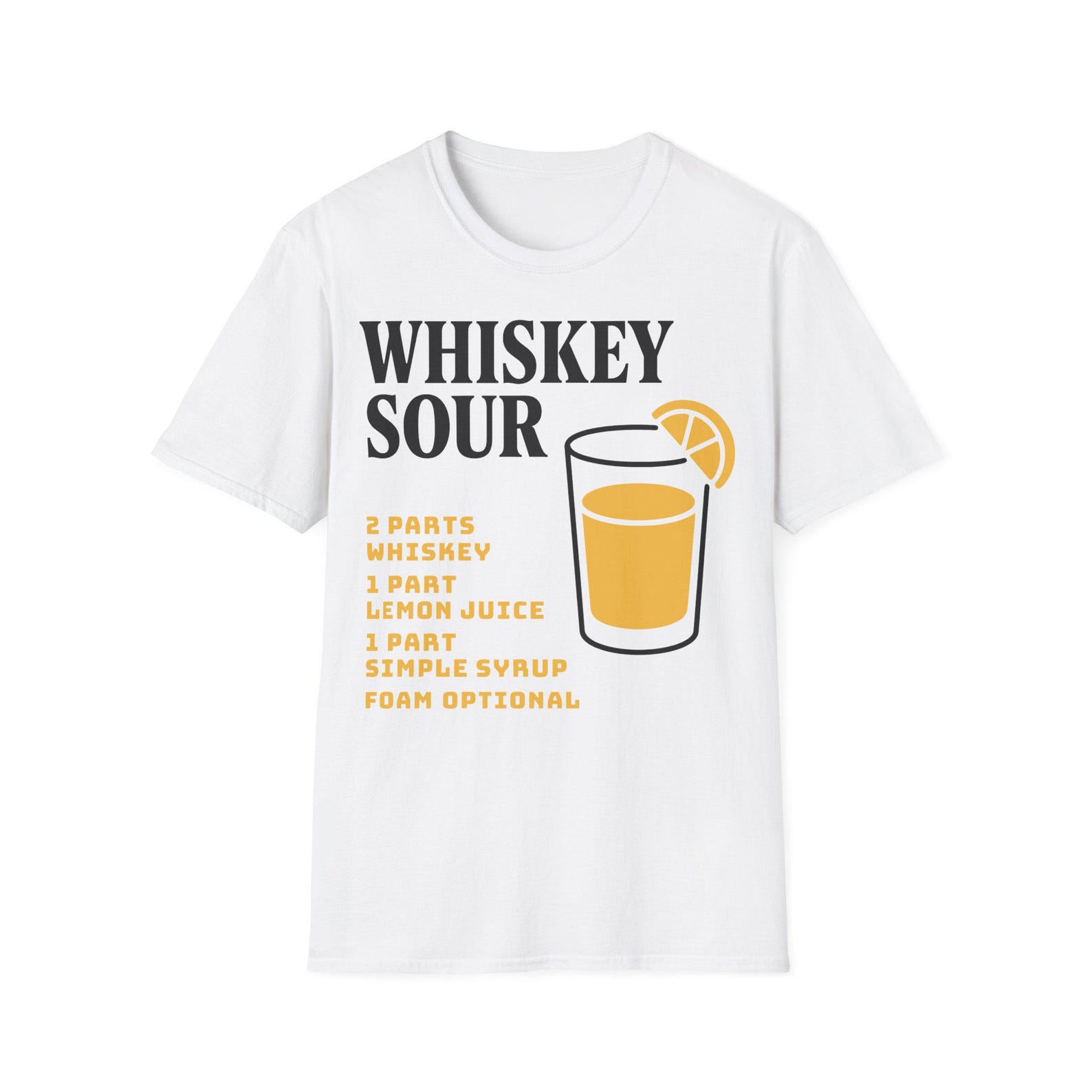 Whiskey Sour - Cocktail Recipe - Classic T-Shirt XL