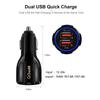 QGeeM Çift USB QC 3.0 Araç Şarj Cihazı Hızlı Şarj 3.0 Telefon Şarj Araba Hızlı Şarj Cihazı 2 Port USB Taşınabilir iPhone Şarj Cihazı Xiaomi