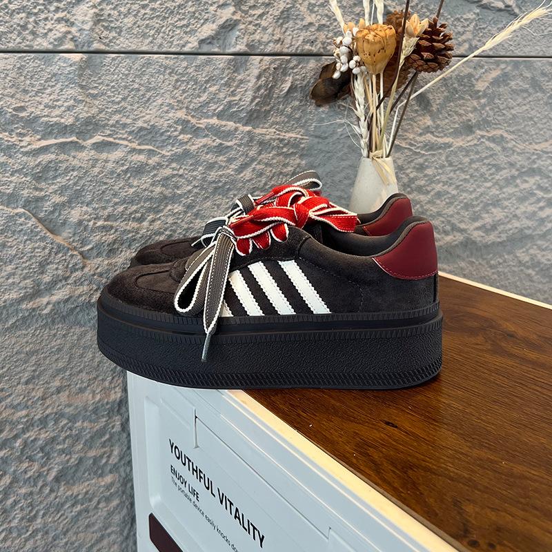 Wulacao Pigskin Insole First Layer Cowhide German Training Shoes Women's Shoes 2025 New Sports Little White Shoes Super Cool Forrest Gump Shoes