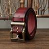 High-End Light Luxury Retro Pure Handmade First Layer Cowhide Belt Men'S Fashion Versatile Leather Belt Male Internet Celebrities