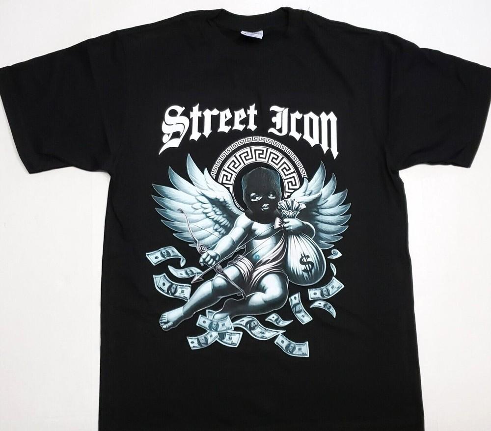 MONEY T-shirt Street Icon Player Cash Dollars $ Money Hustle Men s Tee Black New Unisex T-Shirt M