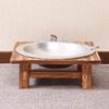 Solid Wood Cast Iron Charcoal Fire Pit Stove for Indoor Heating and Tea Boiling