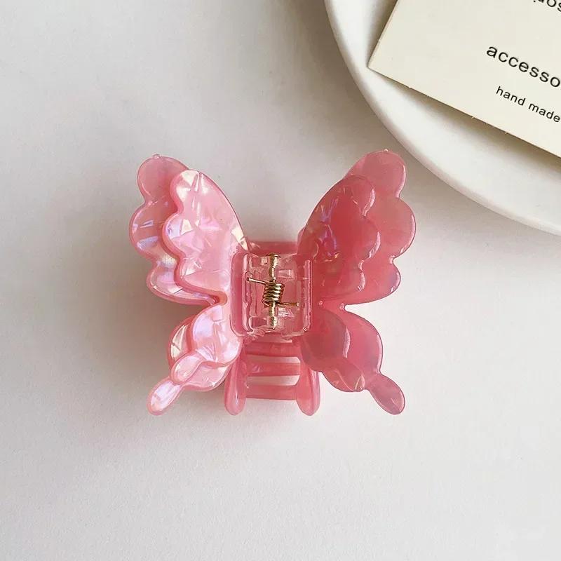 Double-Layered Butterfly Crab Barrette For Women Crab Hair Pins Accessories Anniversary Gift Ladies New Year’s Day Crab Clip