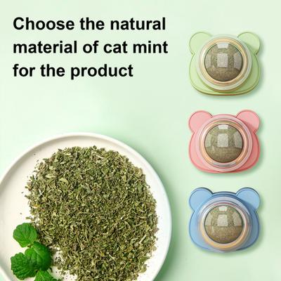 Katzenspielzeug Katzenminze Ball Katzen 360-Grad Drehbarer Katzenminze Ball Sicheres Kätzchen Kauspielzeug für Katzen Lecken Zahngesundheit Fördert Aktives Spiel