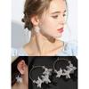 Korean Fashion Zircon White Flower Drop Earrings For Women Jewelry 2025 Trending New Sweet Women's Flowers Earrings Z40