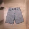 Pantalones Cortos Vaqueros Hip Hop Y2K para Hombre con Bordado de Dibujos Animados Corte Recto Cintura Media Ropa Casual