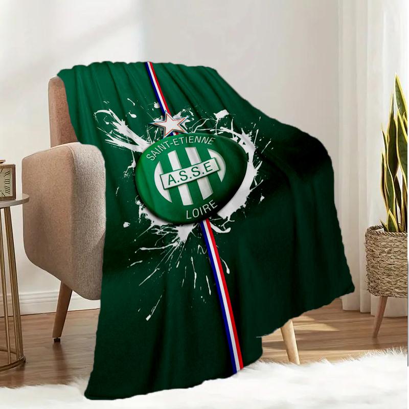 Green Saint-Etienne Football Blanket Lightweight Ideal Bedding Blanket Perfect for Travel, Living Rooms, Offices, Sofas, Fan Christmas gift