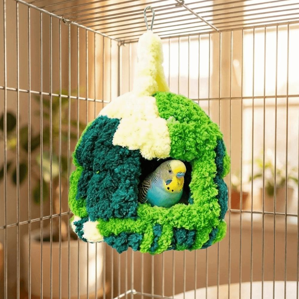 Plush Parrot Warm Nest Warm Bird Hanging Hammock Hanging Parrot House  Cage Accessories