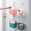 1pc Hanging Shower Toiletry Bath Kitchen Baskets Tub Corner Organizer Dorm Tote Hooks Rack Hangable Storage Basket with Hook