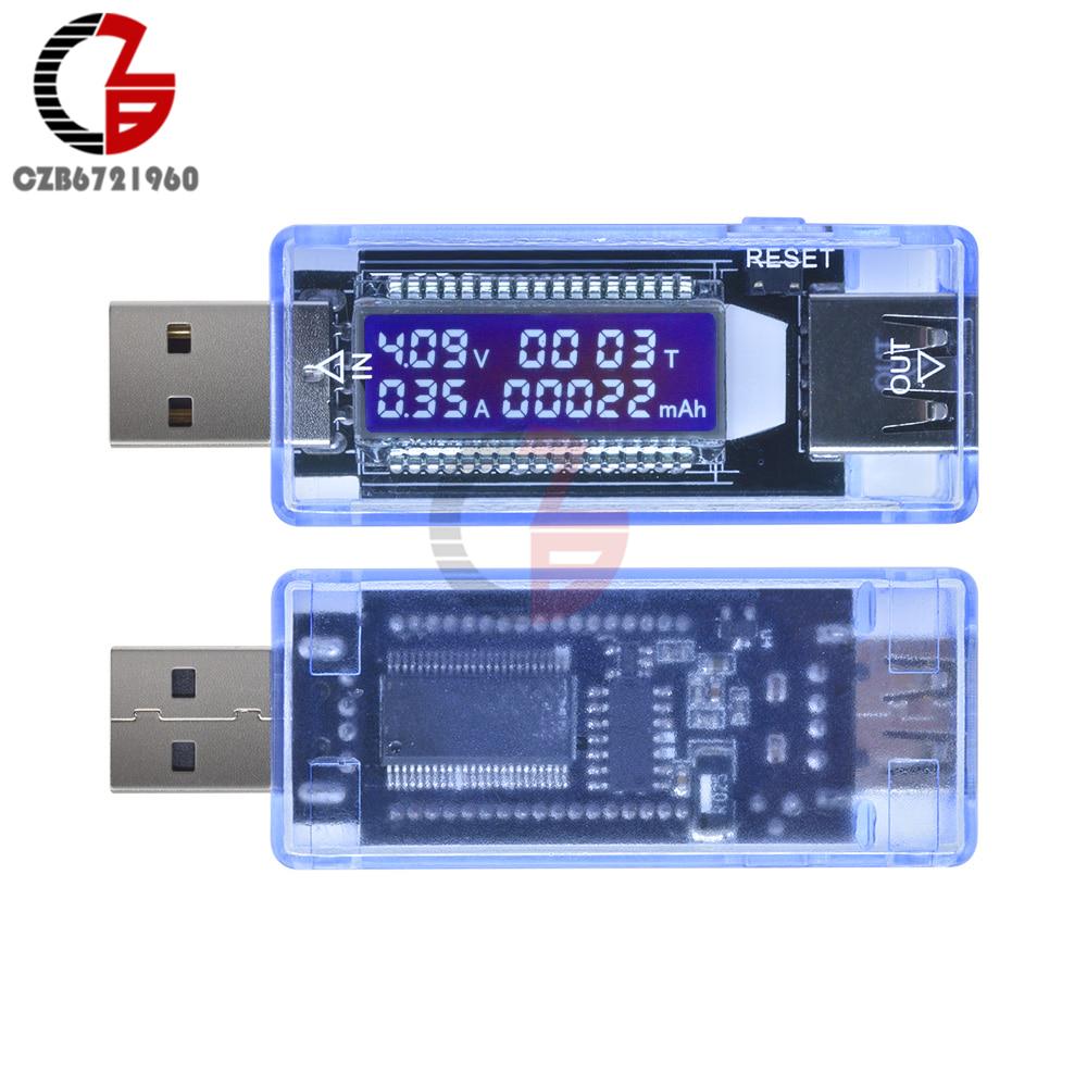 3.5-7V 3A USB LED Digital Voltmeter Ammeter Timer Current Voltage Tester Charger Doctor Meter