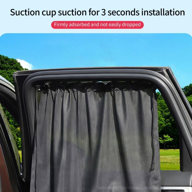Heat Resistant Breathable Auto Sunshades Curtains Shield From Sunlight for Window Keep Vehicle Interior Cool and Private