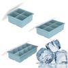 Große Eiswürfelform aus lebensmittelechtem Silikon mit Deckel zur Aufbewahrung & zum Einfrieren von Eiswürfeln