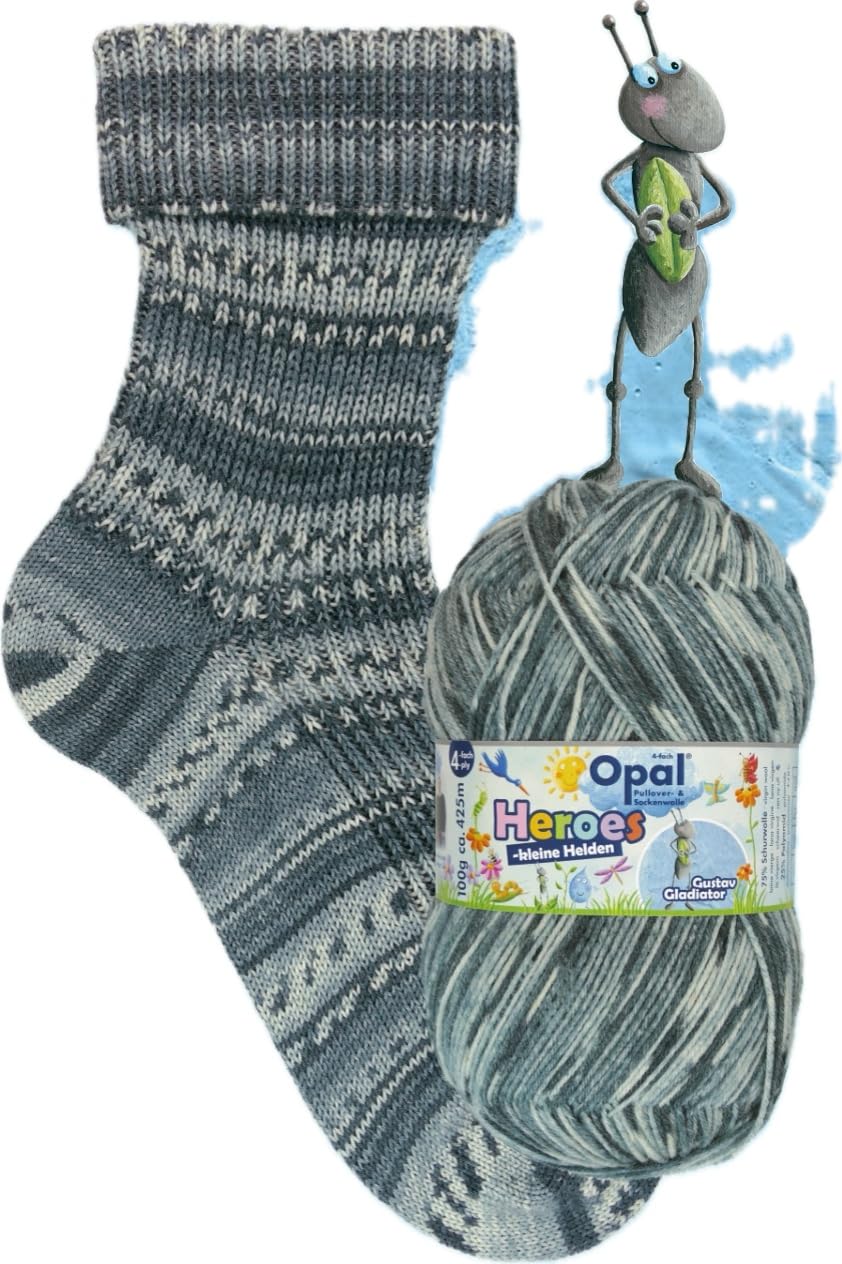 

Opal Heroes Yarn, Medium-Fine, Color 11542, Multi-Color, 100g, Approx. 420m