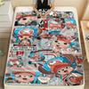 1 buc. Pătură din flanelă cu model Tony Tony Chopper Potrivită pentru toate anotimpurile Pentru decorul casei Căldură și confort Cadouri Cadou de sărbători