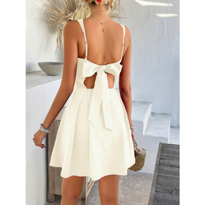 Women's Solid Color Dresses Elegant Style Solid Color Straps Short Dresses