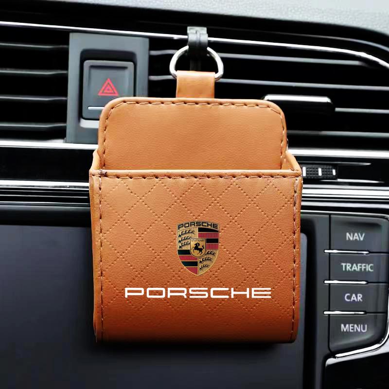 Car Air Outlet Storage Box Phone Glasses Organizer Car Goods For Porsche Boxster Cayenne Panamera Macan Cayman 911 918 996 917 991