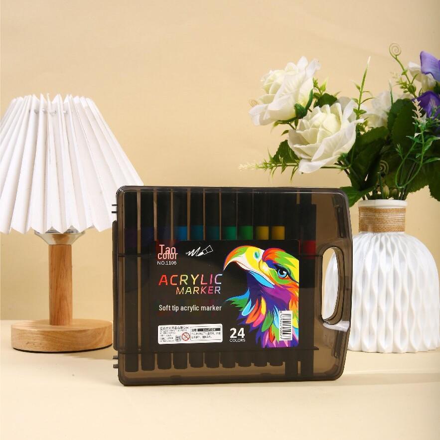 Acrylic Marker Soft Tip - Ideal for Students & Kids, Watercolor Pen for Art & Drawing Activities