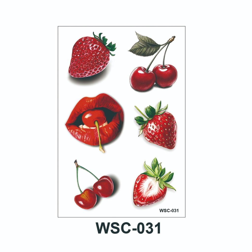 WSC Waterproof Non-Reflective Flower & Butterfly Tattoo Sticker