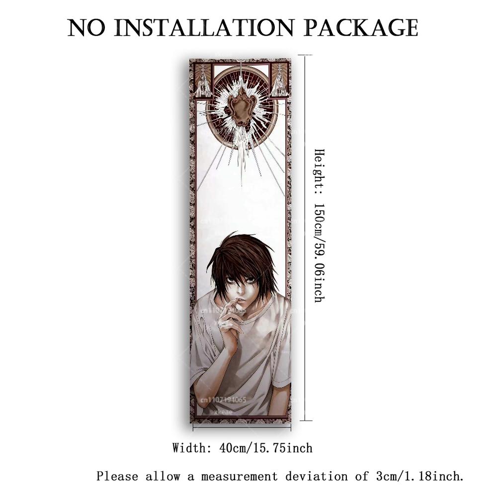 1Pc Death Note L Lawliet Long Tapestry, Anime Manga Wall Hanging, 2D Print Decor For Bedroom, Game Room & Otaku Home Decor Print