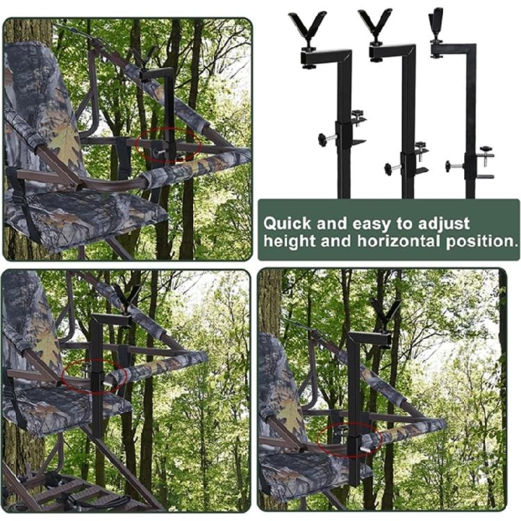 Portable Outdoor Tree Stand Y Shape Rest 360 Degree Rotating Outdoor Rest Fixed Brackets for Tree Stands Enduring