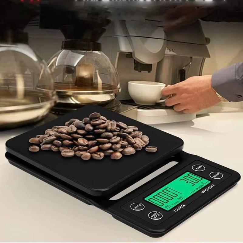 LCD Display ABS 5kg 0.1g Digital Coffee Scale With Timer Electronic Drip Scales Electronic Digital Kitchen Scale