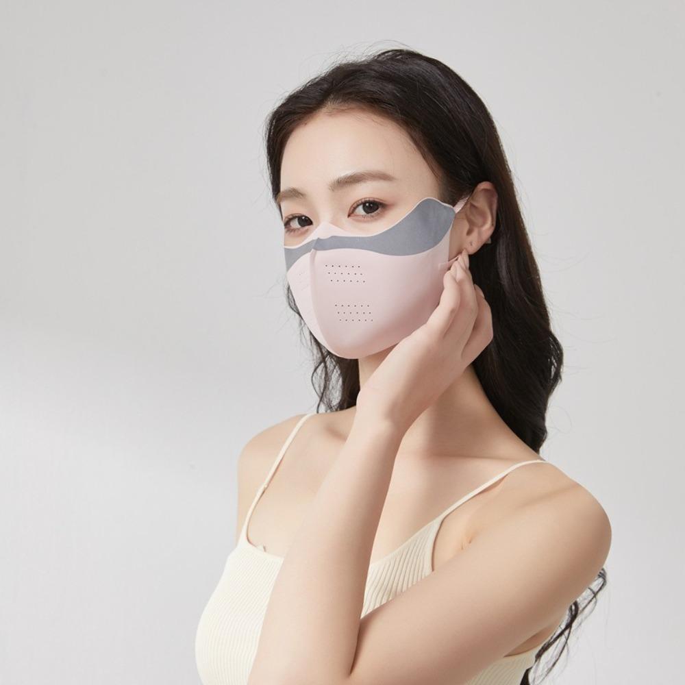 Washable Ice Silk Mask Anti-UV Anti-sun Mask New Sunscreen Mask  Outdoor Sports
