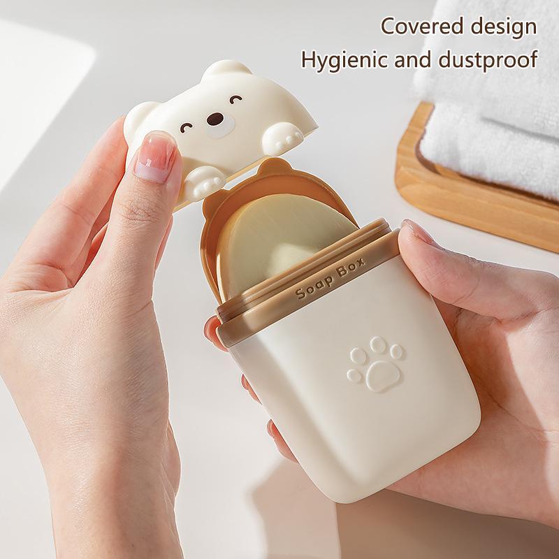 Plastic Soap Dish Travel Box Holder Container With Lid Durable Soap Case Strong Sealing Organizer Bathroom Home Outdoor Hiking