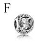 2022 New Openwork A -Z Letter Charm Diy Fine Beads Fit Original Fashion Charms Silver 925 Bracelet Jewelry For Women Men D009