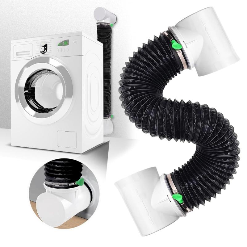 Upgrades 6 Layer Aluminum Dryer Vent Hose Incorporating Reinforced Steel Wire PVC Coating for Enhances Tear Resistance