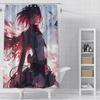 Anime Themed Shower Curtain , Waterproof Fabric with Iconic Characters for Unique Bathroom Decor, Perfect for Fans