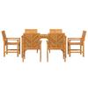 Garden Dining Set 7 pcs Brown Solid Acacia Wood