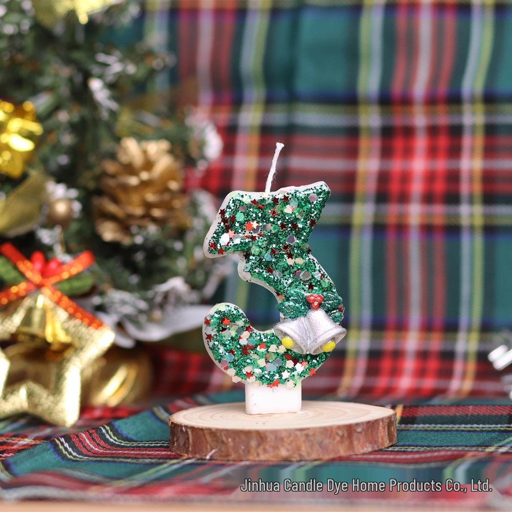 Santa Claus Birthday Number Candles - Creative Christmas Cake Decorations & Gifts