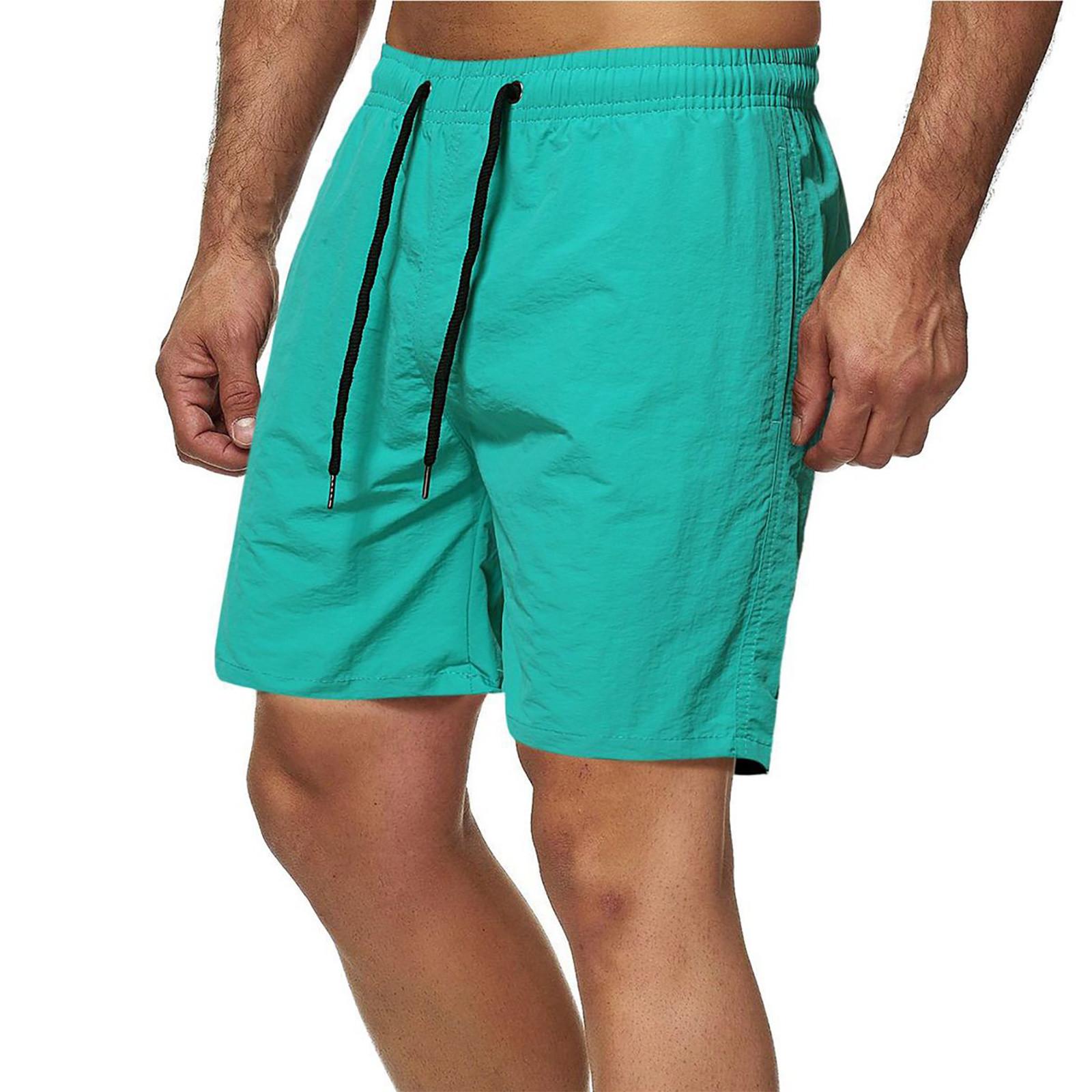 NFNF Fashion Herenshorts Casual klassieke pasvorm Zomerstrandshorts met trekkoord, elastische taille en zakken L