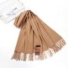 Women's Wool Scarf Autumn and Winter New Thickened Warm Shawl Solid Color Cashmere Scarf Men's Winter Scarf
