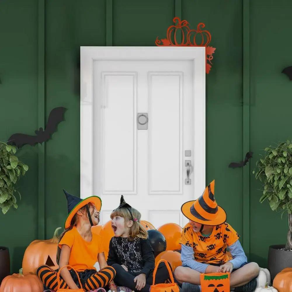 Pumpkin Ghost Witch Halloween Door Corner Sign Wooden Ghost Festival Door Stickers  Home Decor