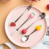 Kitchen Tool Ice Cream Dinnerware Sugar Dessert Coffee Spoon Fruit Fork Teaspoon Stirring Spoon
