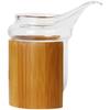 1PC Kung Fu Tea Set Accessories Glass Tea Pitcher Fair Cup With Bamboo Tube Heat-resistant Tea Dispenser Chahai Teaware