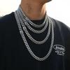 Trendy Titanium Steel Cuban Link Chain Bracelet & Necklace Set for Men – Fade-Resistant, Polished Jewelry with High-End Feel