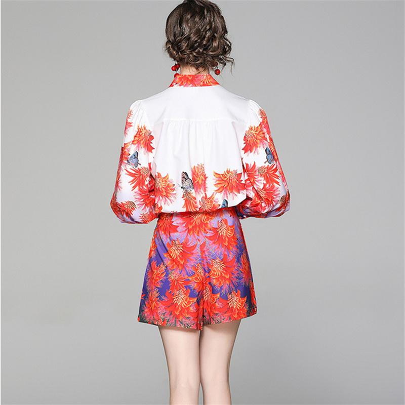 Tištěné dvoudílné sady Dámská sada dvoudílných outfitů Dámské 2dílné letní halenky Top+Šortky Dámské teplákové soupravy pro ženy