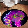 Mitsuri Kanroji (1) Round Office Rug Decorative Floor Rug for Office Bedroom Living Room and Home Space