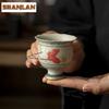 60ml Handmålad Fjärilsorkidé Tekopp Antik Teskål Mugg Teprovningsmeditationskopp Jianzhan Mästarkoppar Kinesisk Teservis