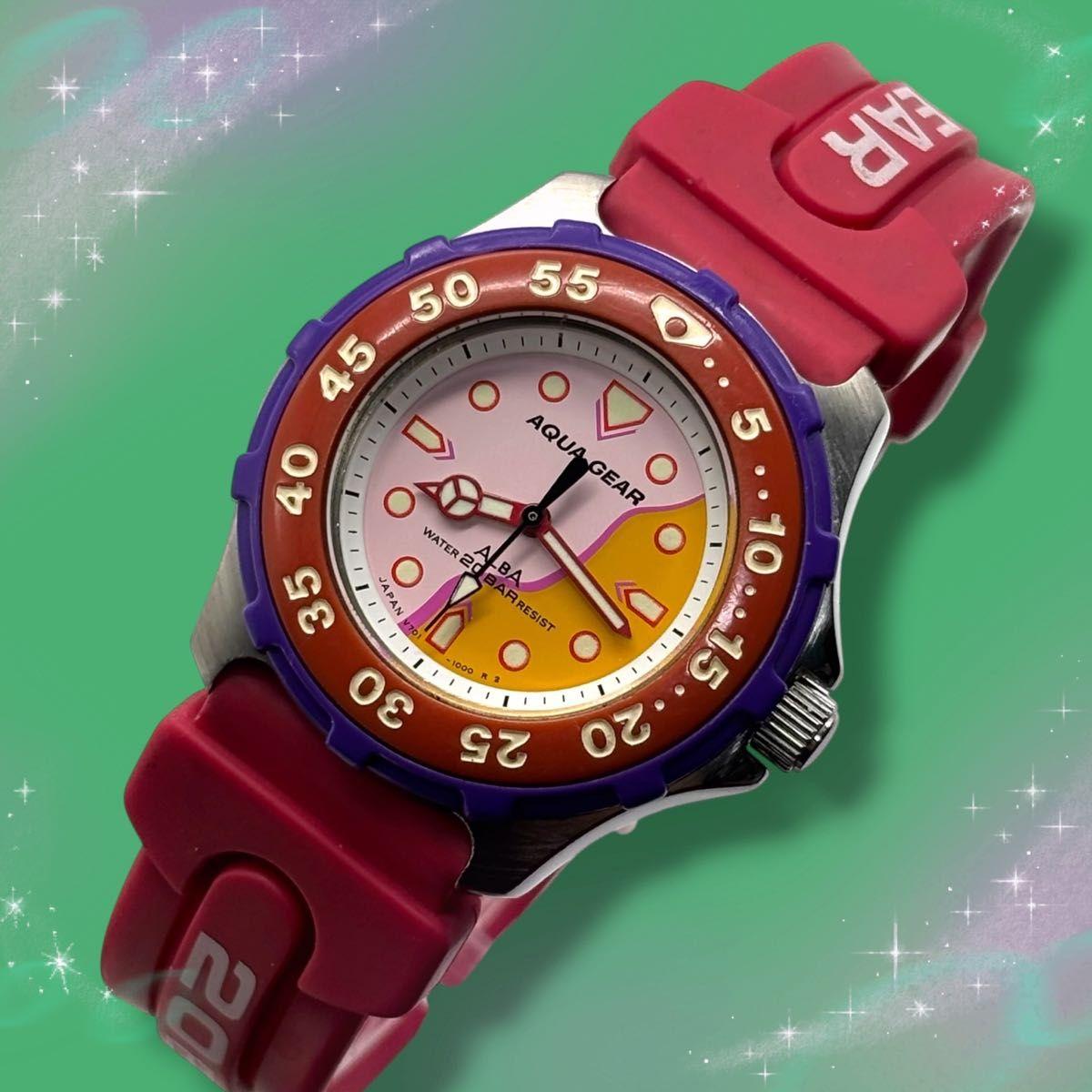 [Good Condition, Working Item] Seiko Alba Aqua Gear Ladies Watch Waterproof Quartz