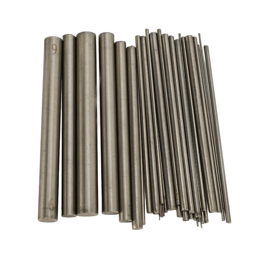 

36PCS Solid Round Stainless Steel Rod Multiple Sizes Jewelry Making Tool Model Building