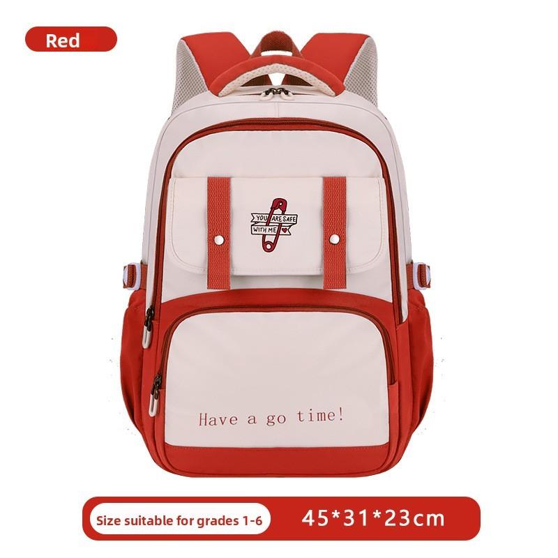 

Backpack Fashion Letter With Waterproof Material For Middle School And Campus красный