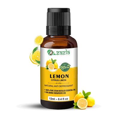 Lemon Essential Oil - 100% Pure & Natural & Undiluted By Zazla