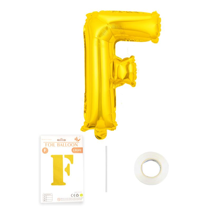 Independent Paper Card Packaging 16-Inch English Letter Aluminum Film Balloon Birthday Party Decoration Arrangement Aluminum Foil Balloon