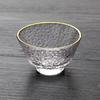 Japanese Crystal Glass Kung Fu Tea Cup with Gold Painting - Small Tasting Bowl