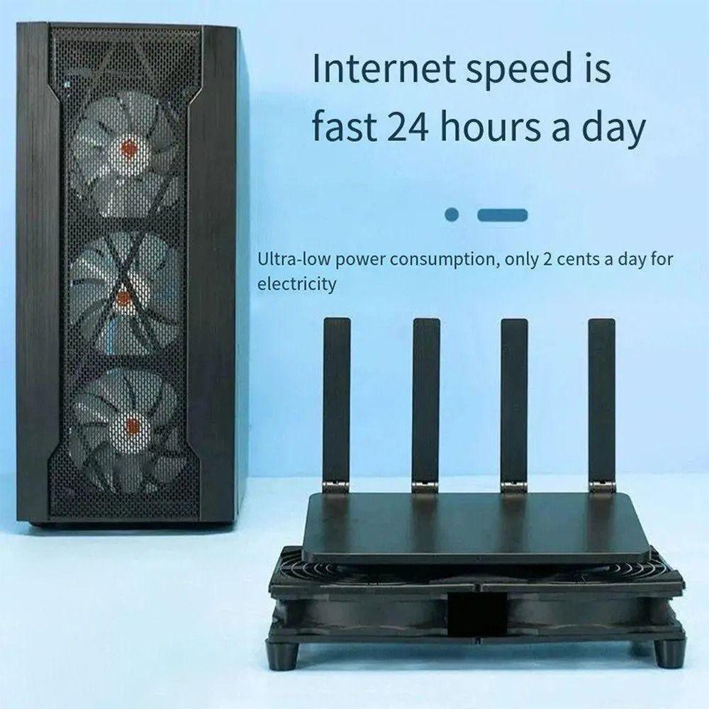 1Pcs 3 Speed Adjustable Router Cooling Fan Modem Heat Dissipation Base  WiFi Modem TV Box