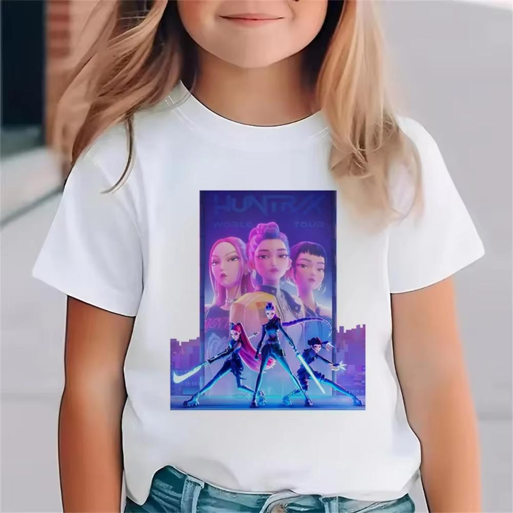 Fashion Movie Kids T-shirt KPop Demon Hunters Funny Gift for Fans Tshirt K-Pop Demon Hunters Clothes Cool Girls Tee Top